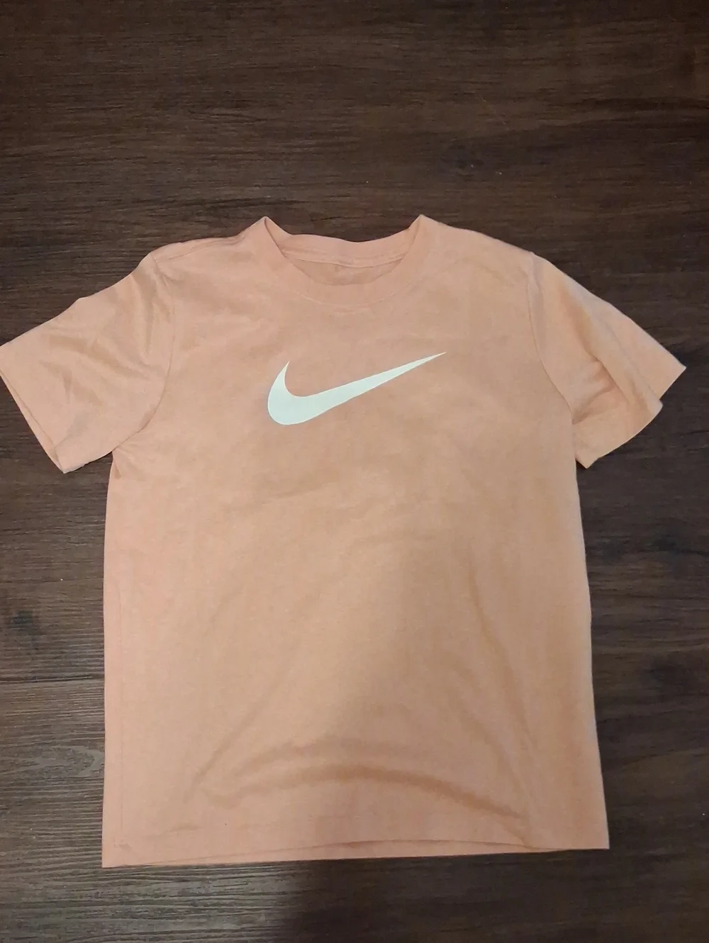 Boys Nike Orange T-Shirt with White Swoosh